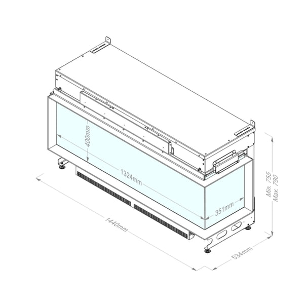 e-MatriX 1300-400 II-R - Water Vapour Fireplace