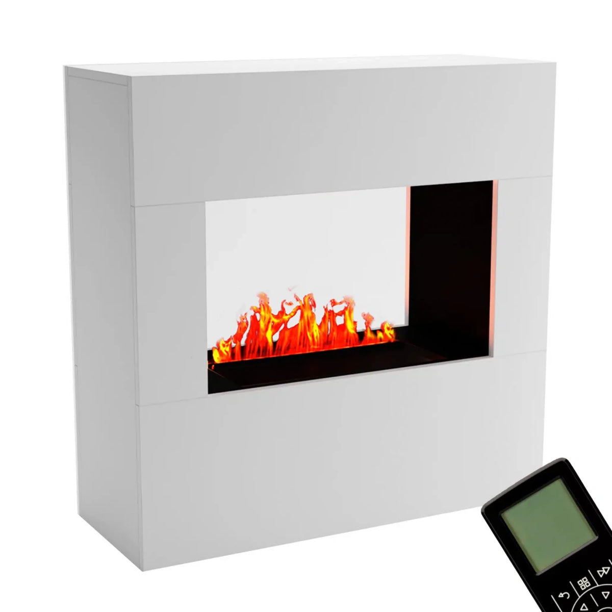 Goethe White - OMC 600 | Freestanding Water Vapour Fireplace
