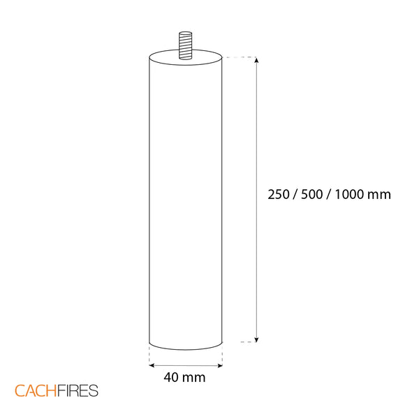 Ceiling Rod 25 cm – Black