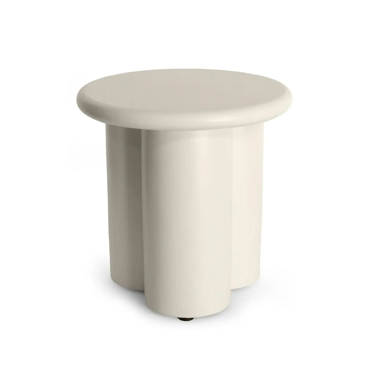 Side Table Rib Oyster Beige – Outdoor Composite Accent Table