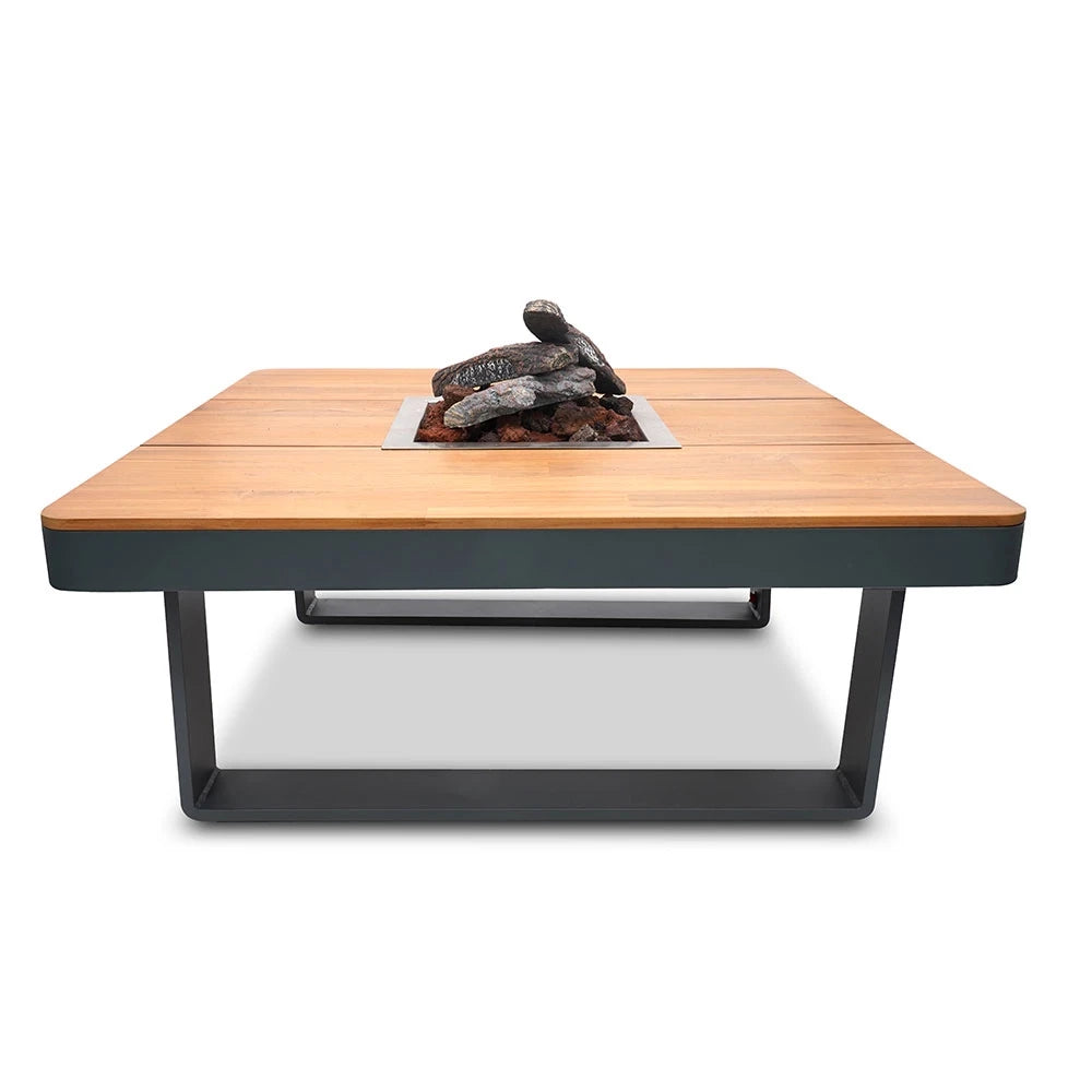 Horizon 95 Smokey Anthracite – Square Gas Firepit Table