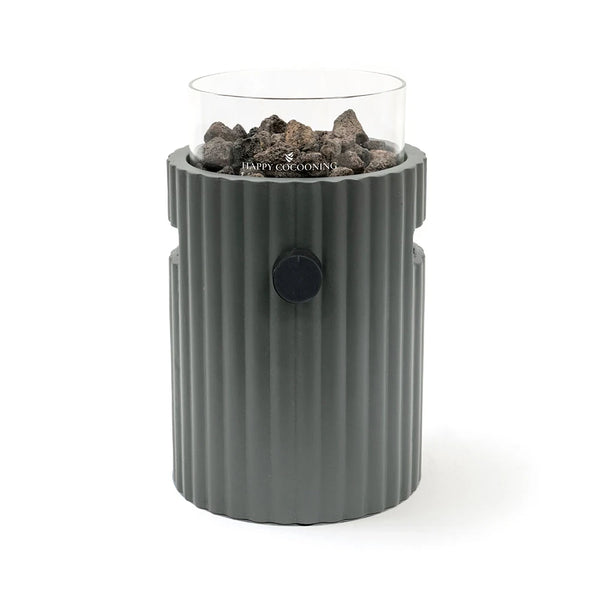 Lumi Rib Smokey Anthracite – Tabletop Gas Fireplace