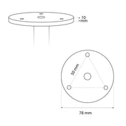 Ceiling mount dimensions