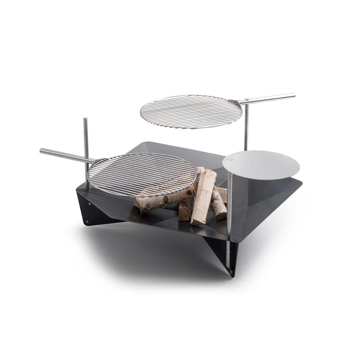 Höfats TRIPLE Table for grilling and cooking on TRIPLE fire pits.