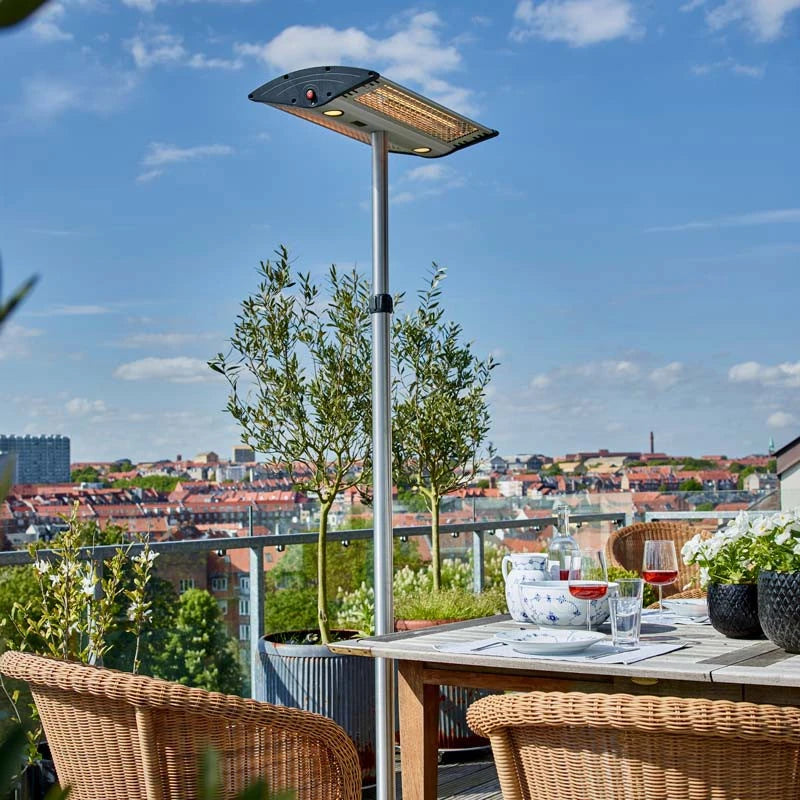 Patio Heater Freestanding 1000-2000 W, Silver