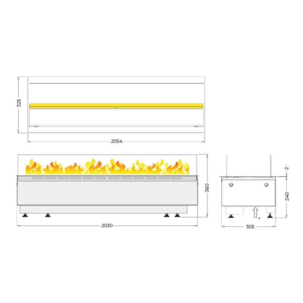Mistero 2000 - Water Vapour Fireplace Burner