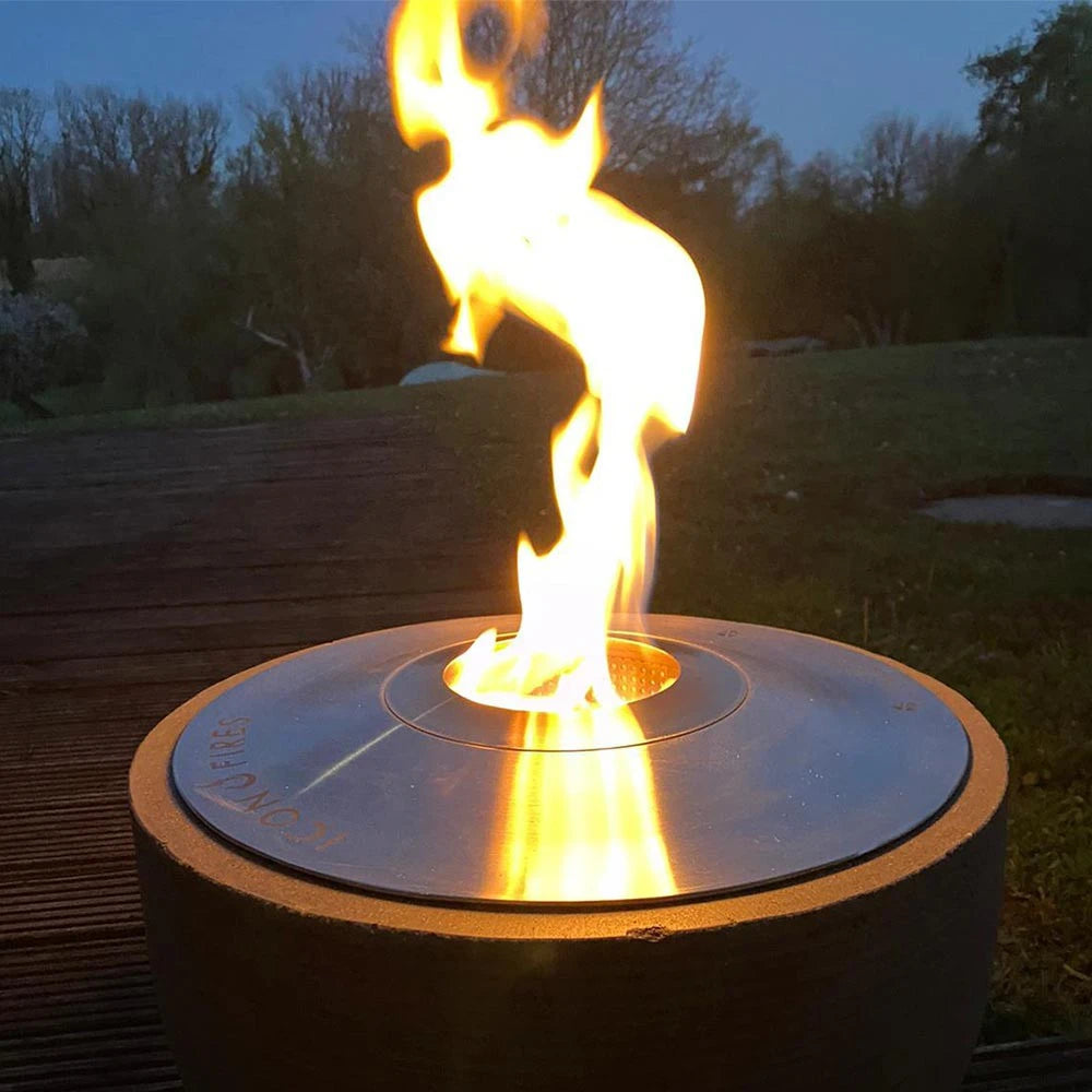 round bioethanol burner icon fires