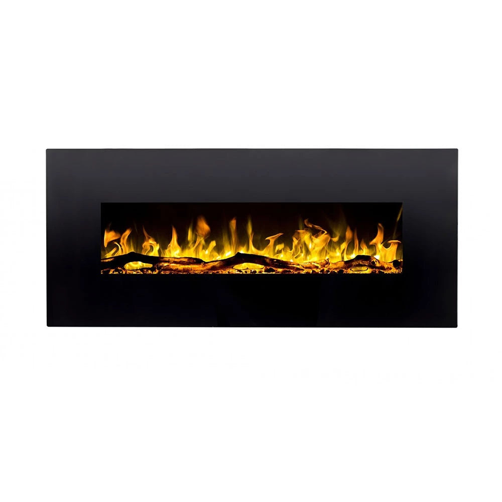 Albion 90 cm Wall-Mounted Electric Fireplace - Black