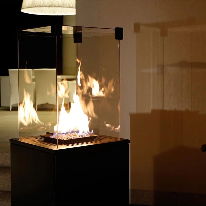 Deluxe Patio Outdoor Gas Fireplace - Black