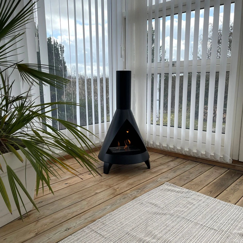 Salem - Steel Bio Fire in Wood Burner Design