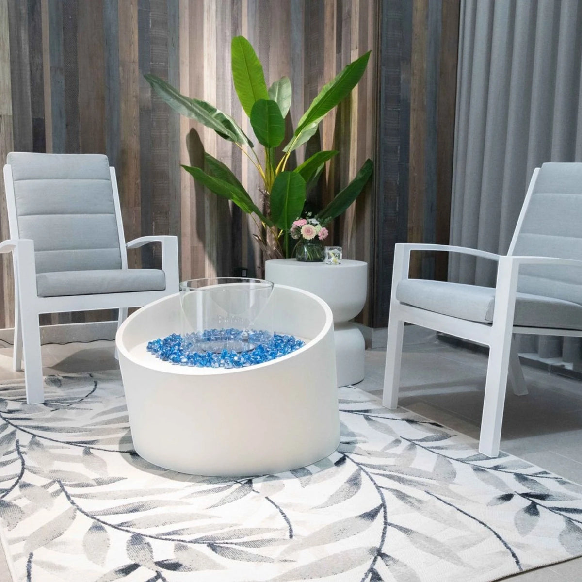 TORRE Bioethanol Fire Column – Cream White
