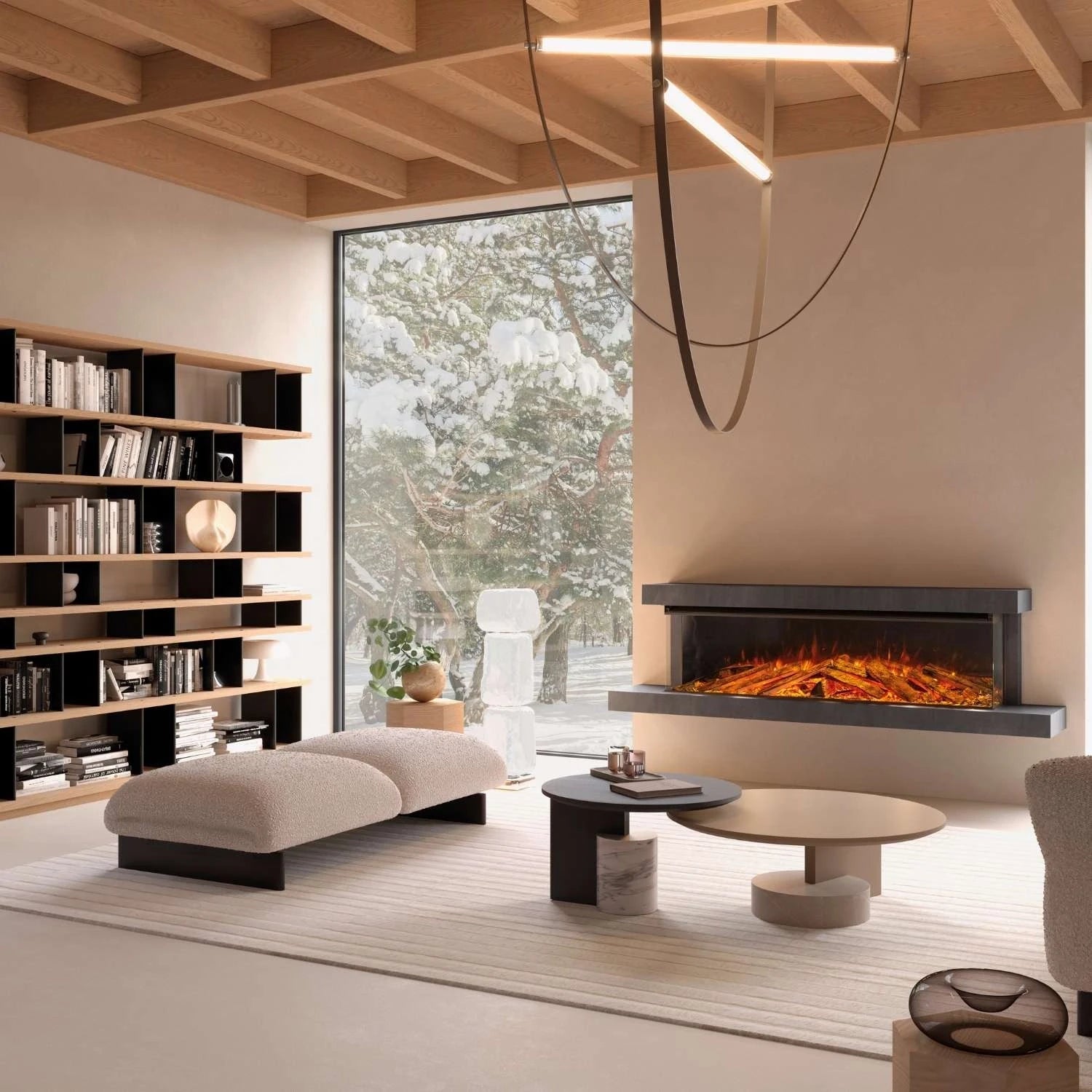 Lumen 1600 Wall-Mounted Electric Fireplace – Anthracite