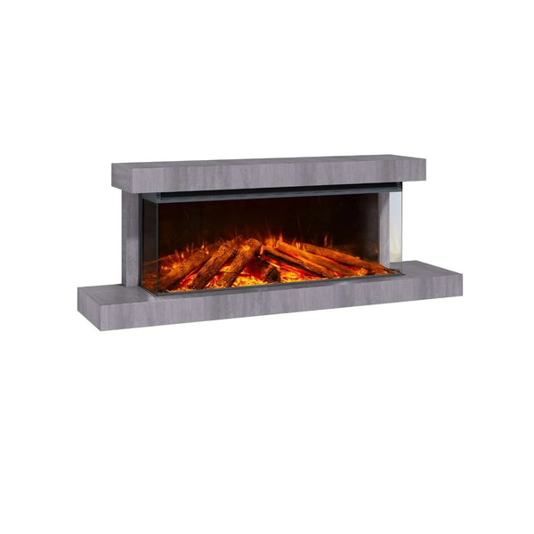 Lumen 1200 Wall-Mounted Electric Fireplace – Stone