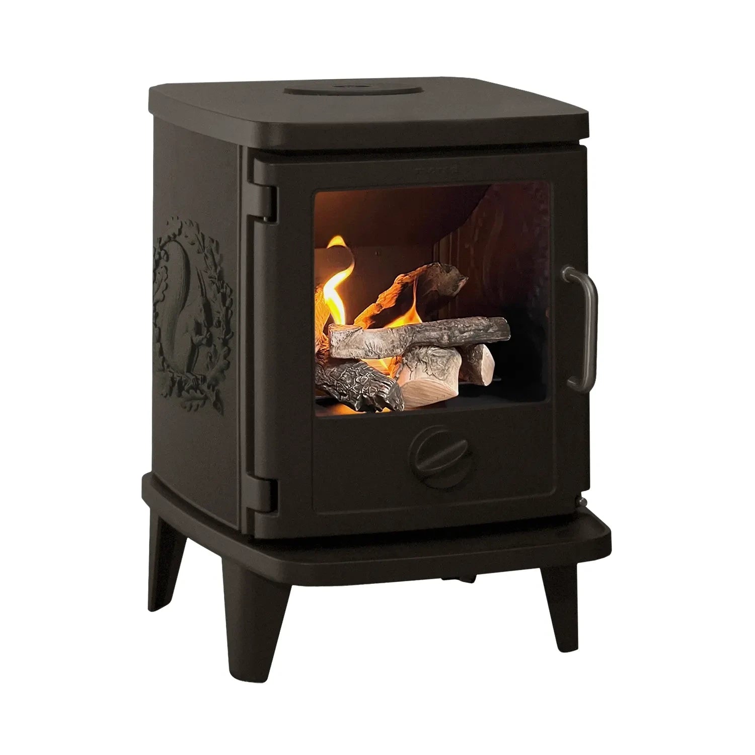 Morsø Bio Stove 3116 with squirrel design, 150 mm legs