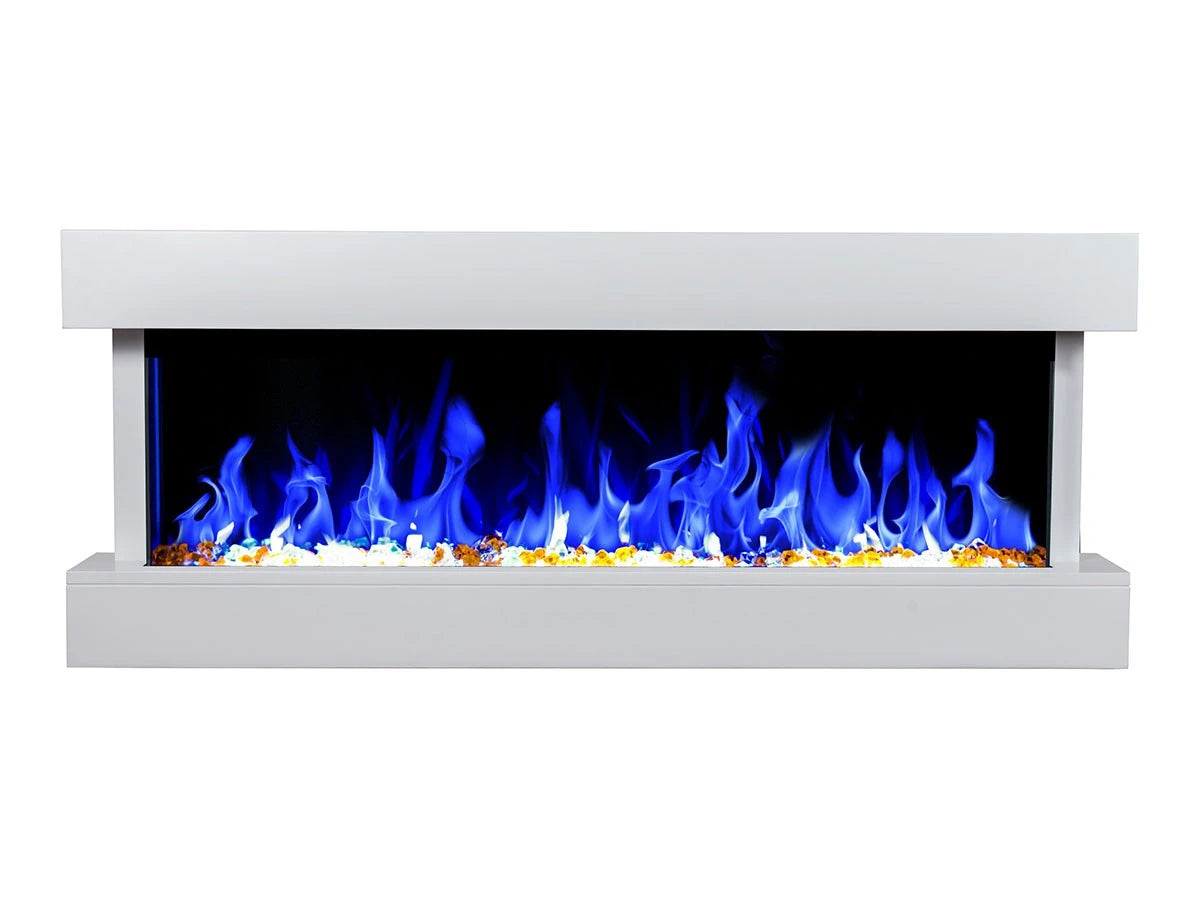 Modena White Electric Fireplace