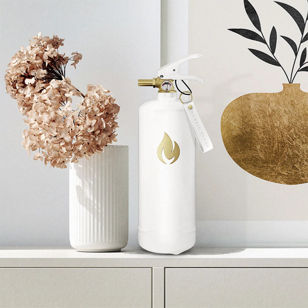 White Fire Extinguisher 2 kg - Gold Emblem