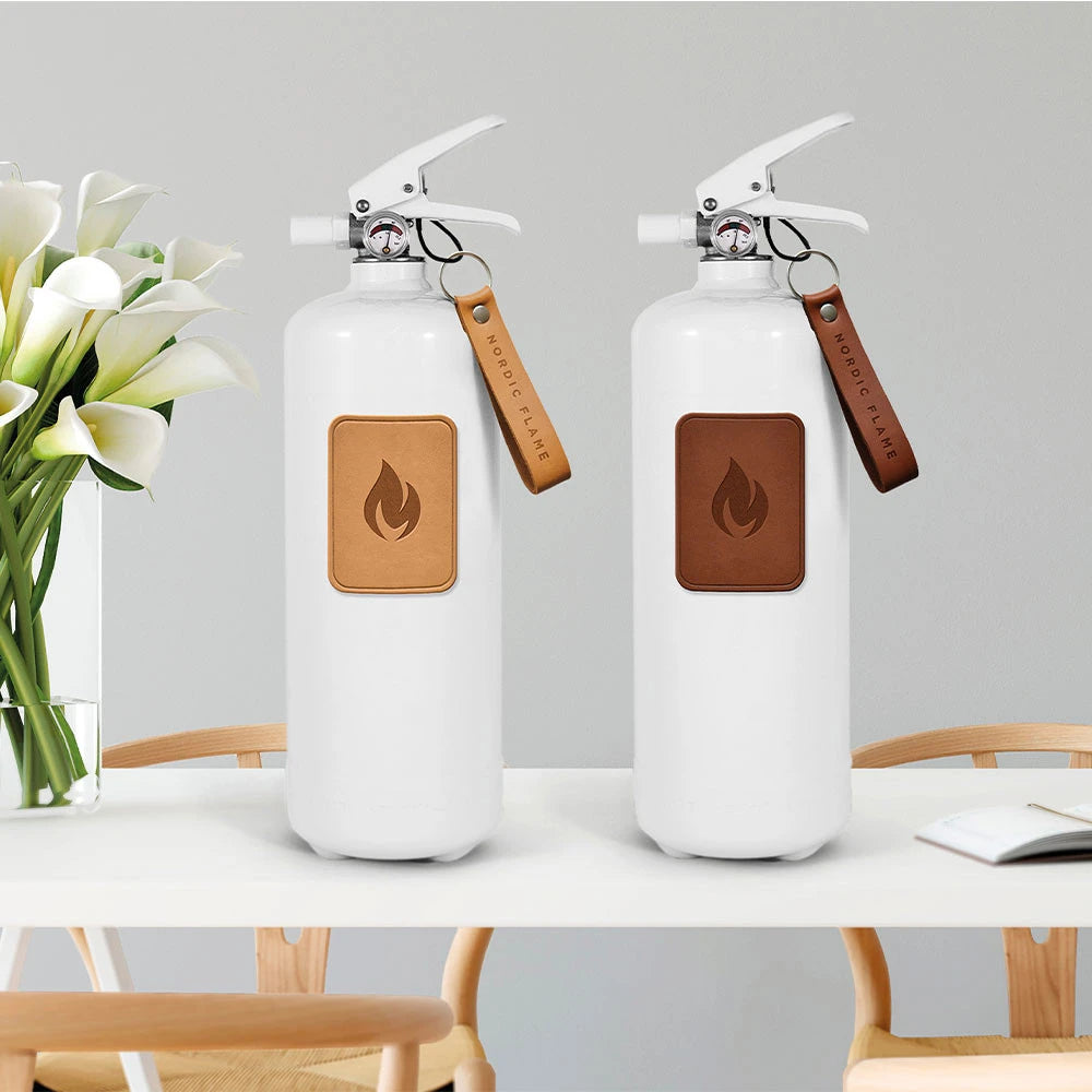 White Fire Extinguisher 2 kg - Light Leather