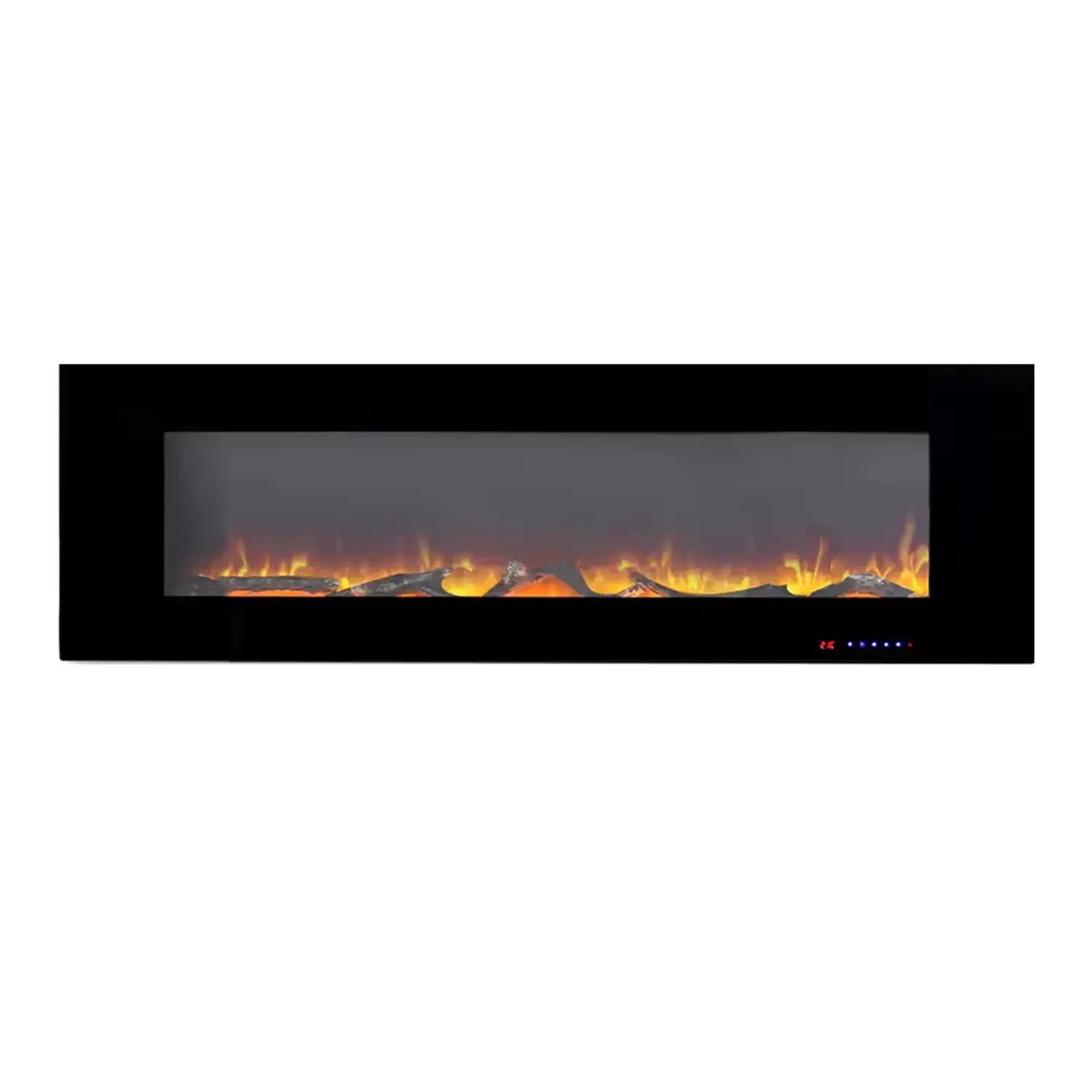 Azurite Wall-Mounted Electric Fireplace - Black - 152 cm