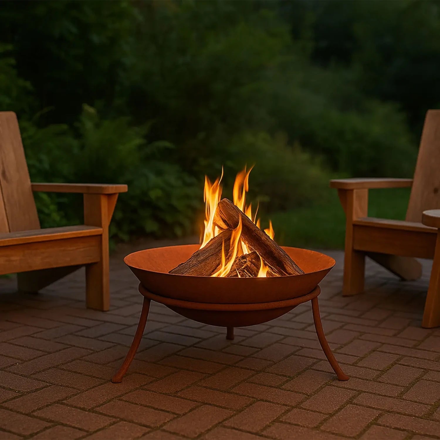 Tulsa Corten Steel Firepit - RedFire