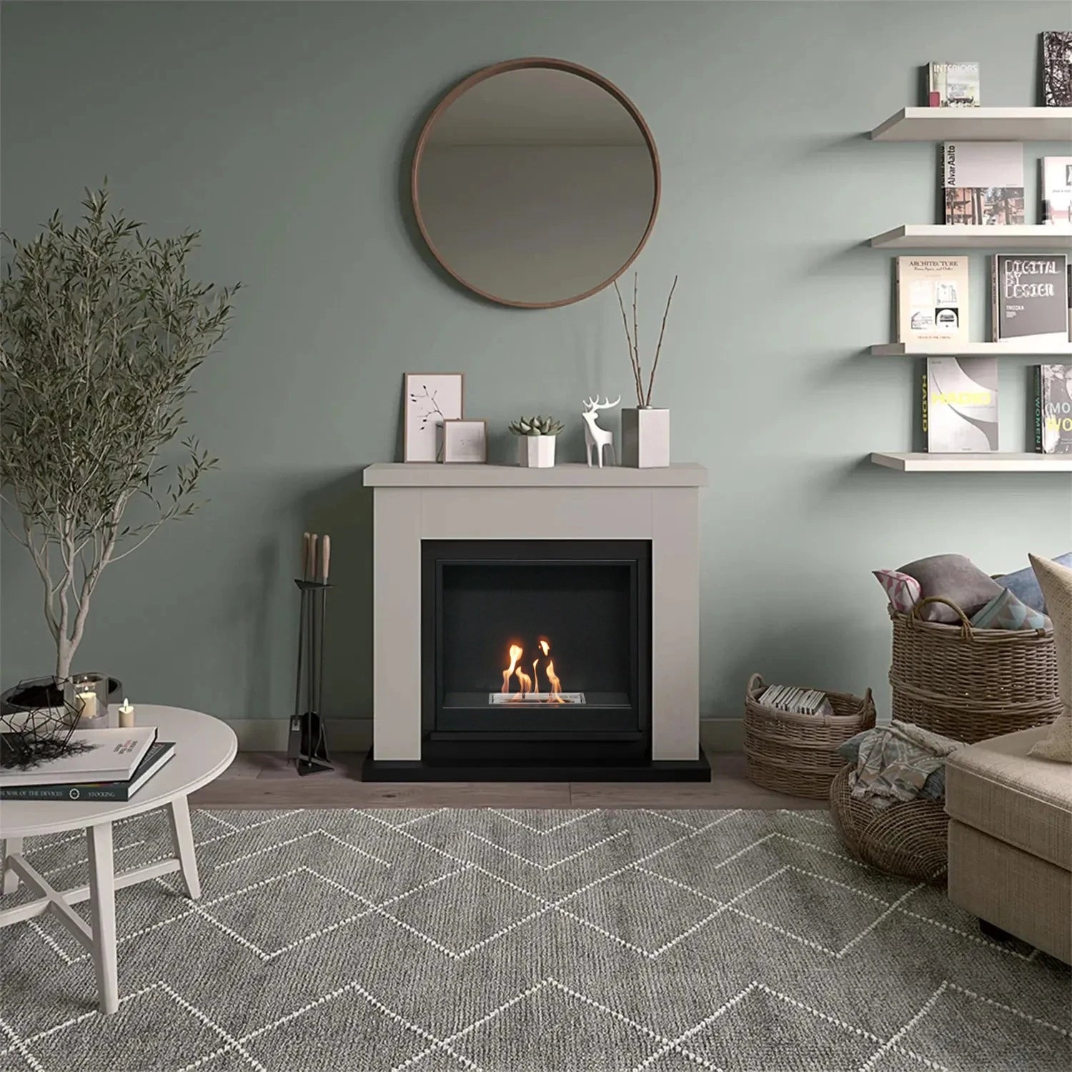 Frode Bioethanol Fireplace - Beige