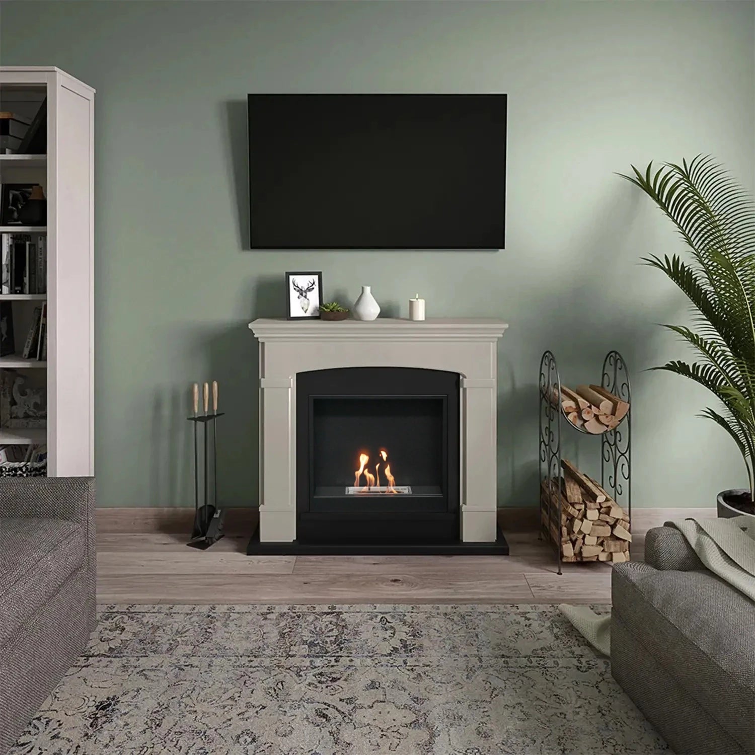 Helmi Bioethanol Fireplace - Beige