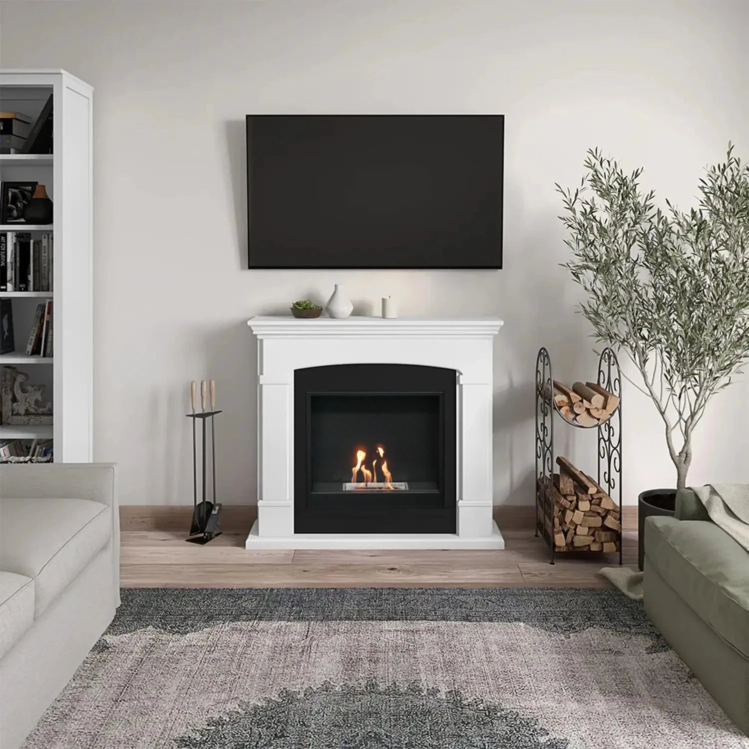 Helmi Bioethanol Fireplace - White