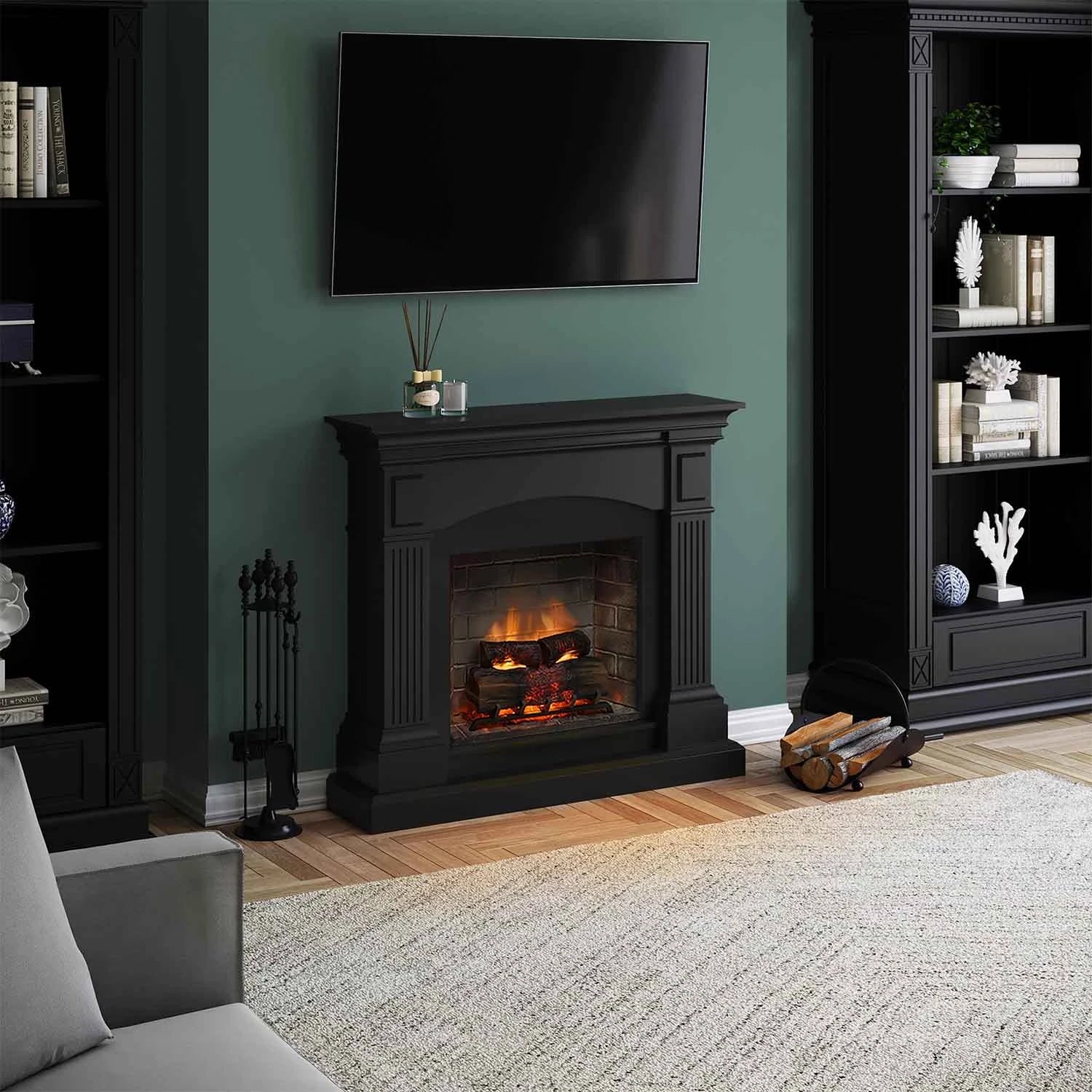 Magna Electric Fireplace - Black
