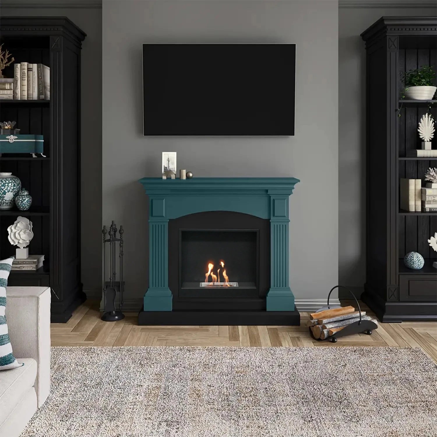 Magna Bioethanol Fireplace - Turquoise