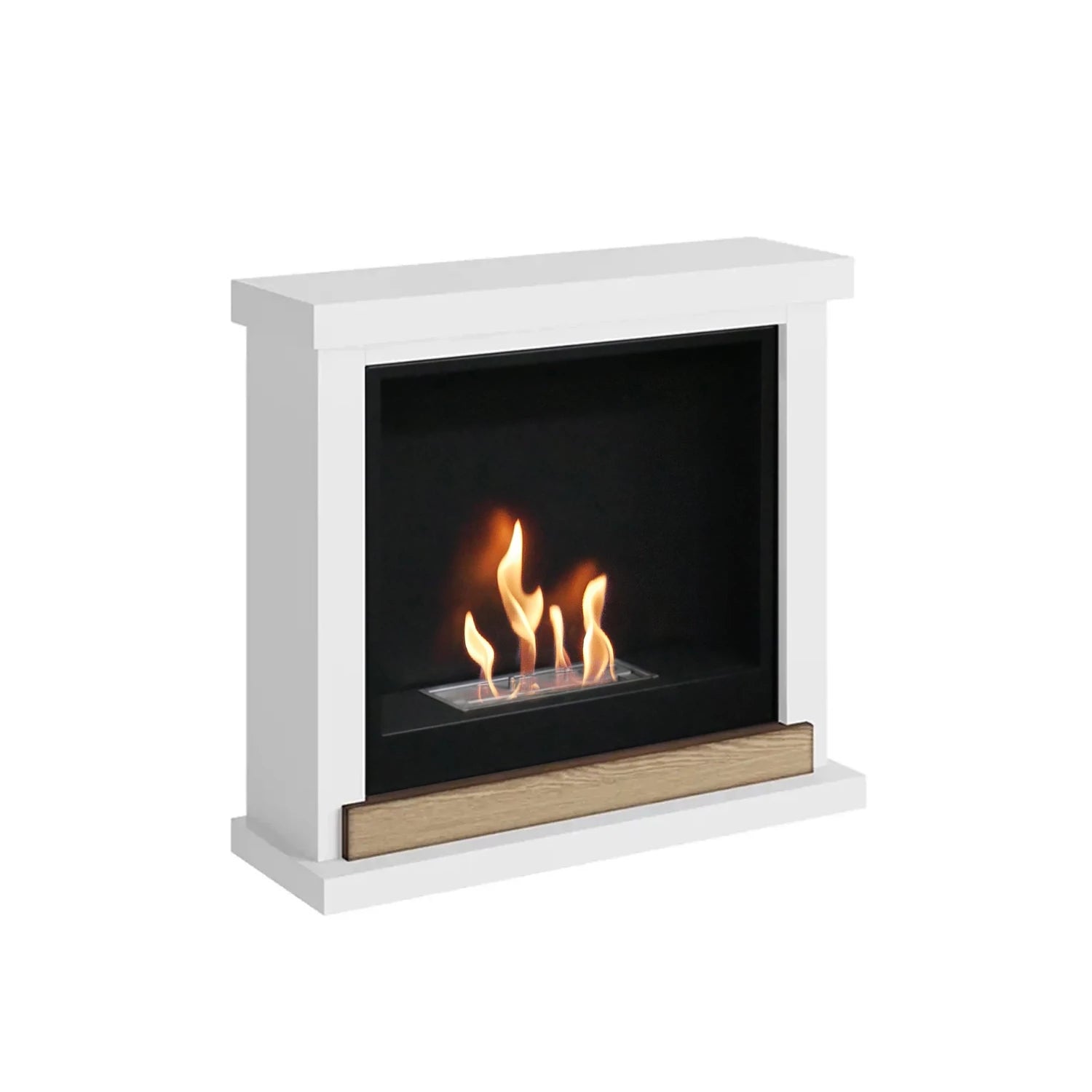 Hagen White Bioethanol Fireplace Mantel