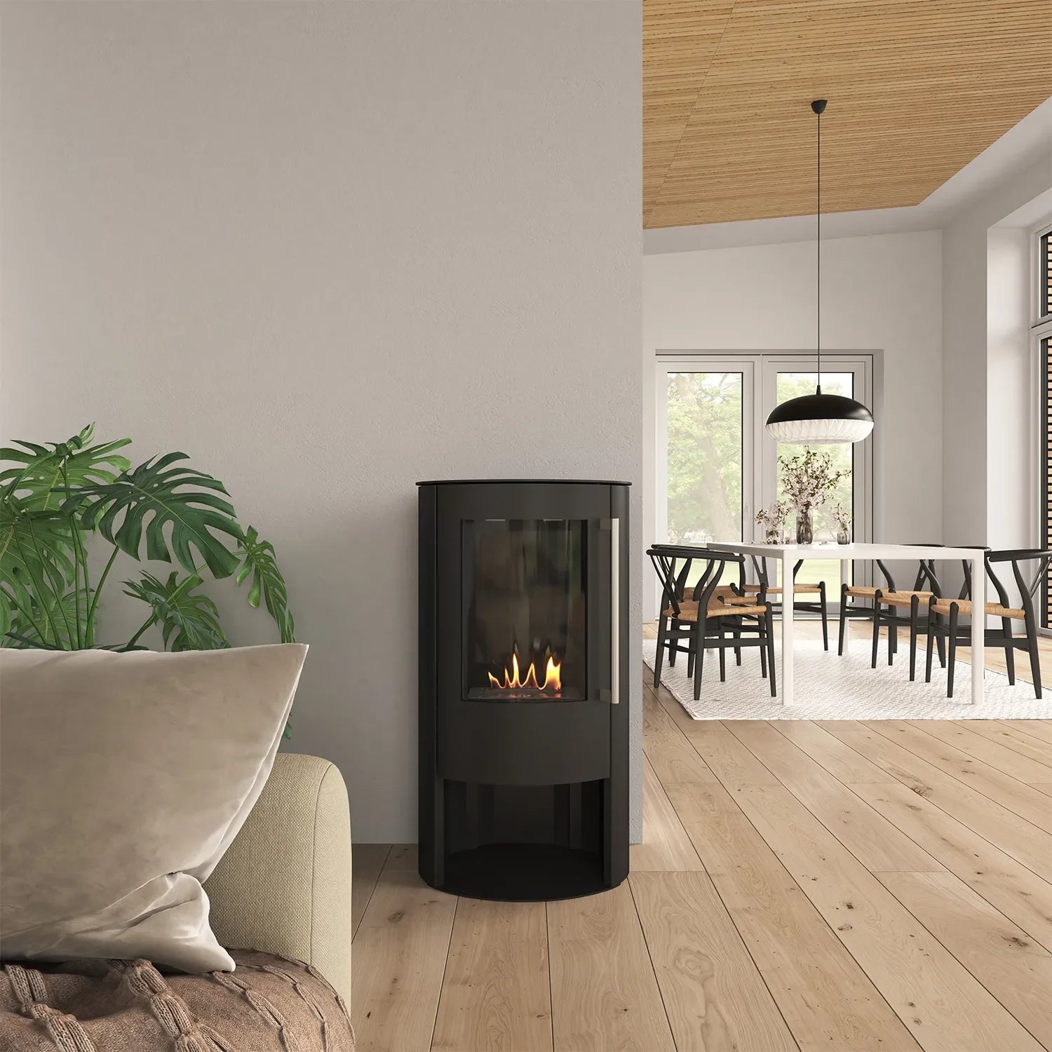 TermaTech Bio 20Bazic R Black Freestanding Bioethanol Fireplace