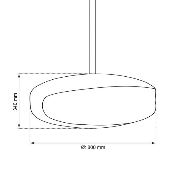 UFO-80 Mega Black - Ceiling-mounted fireplace