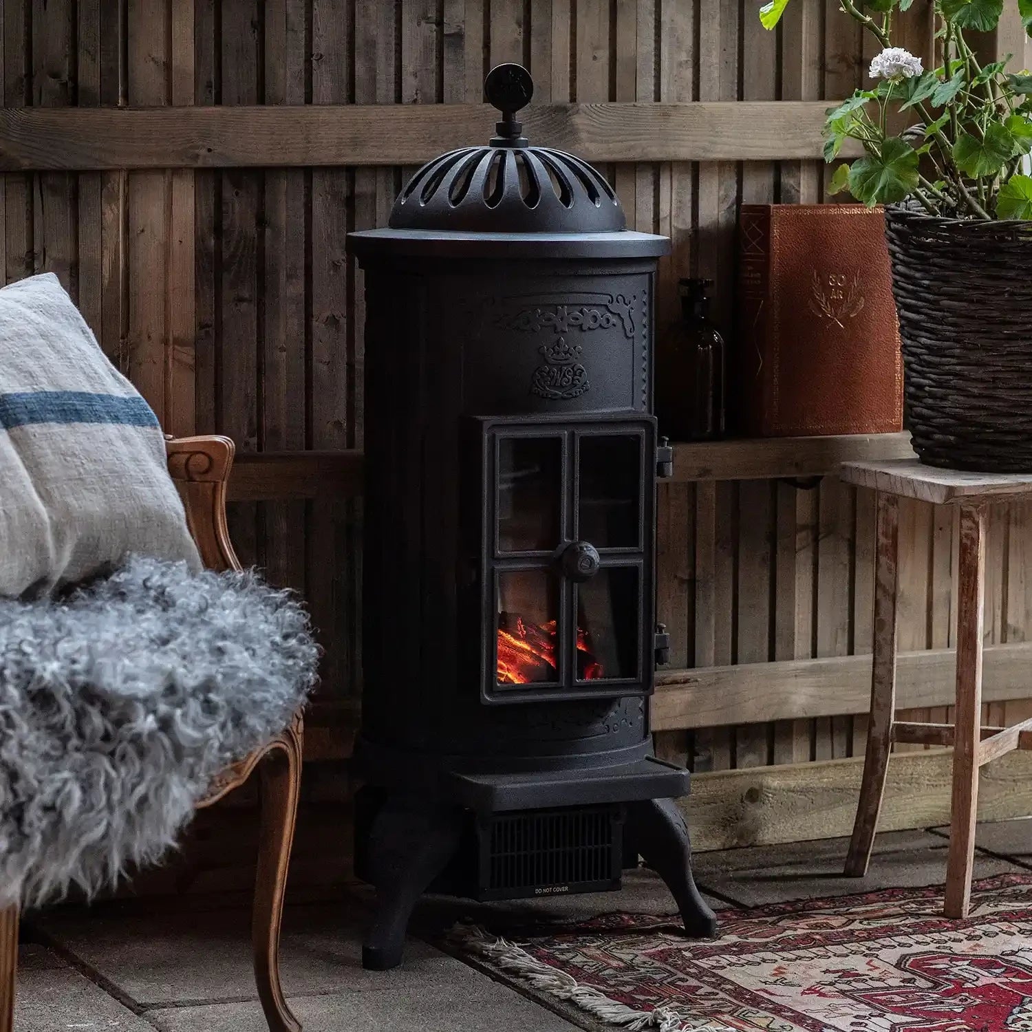 Carl Electric Fireplace - Cast Iron