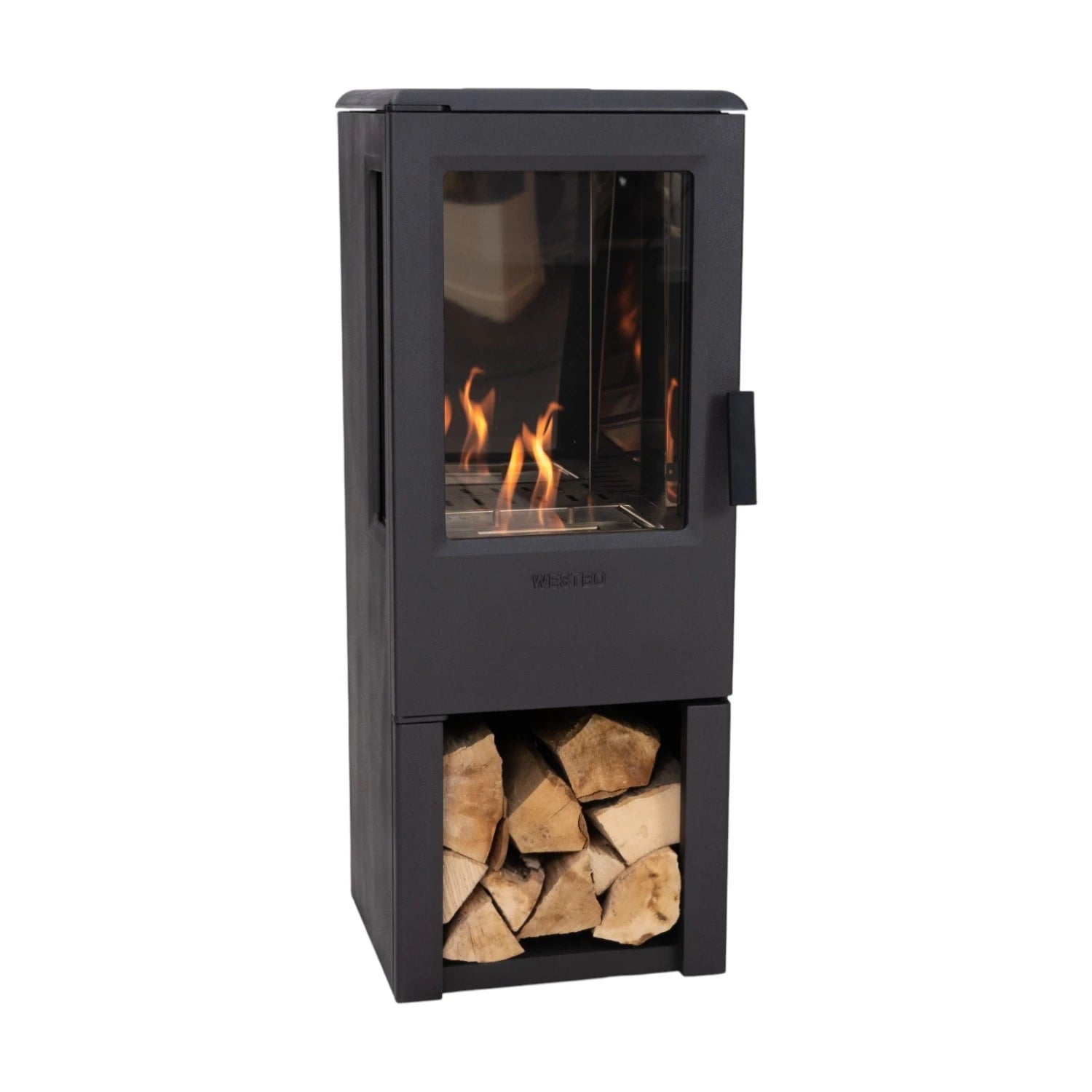 Nobel 90 - Black ethanol fireplace in Cast Iron