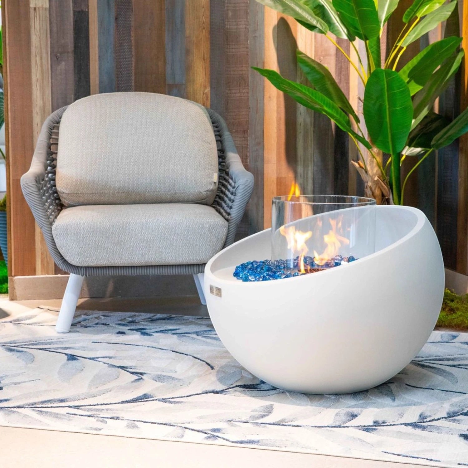 FIRENZE Bioethanol Fire Bowl – Cream White