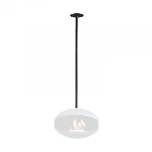 Ceiling Bracket and Rod - Matte Black by Cocoon Fires, a premium accessory for suspended bioethanol fireplaces.